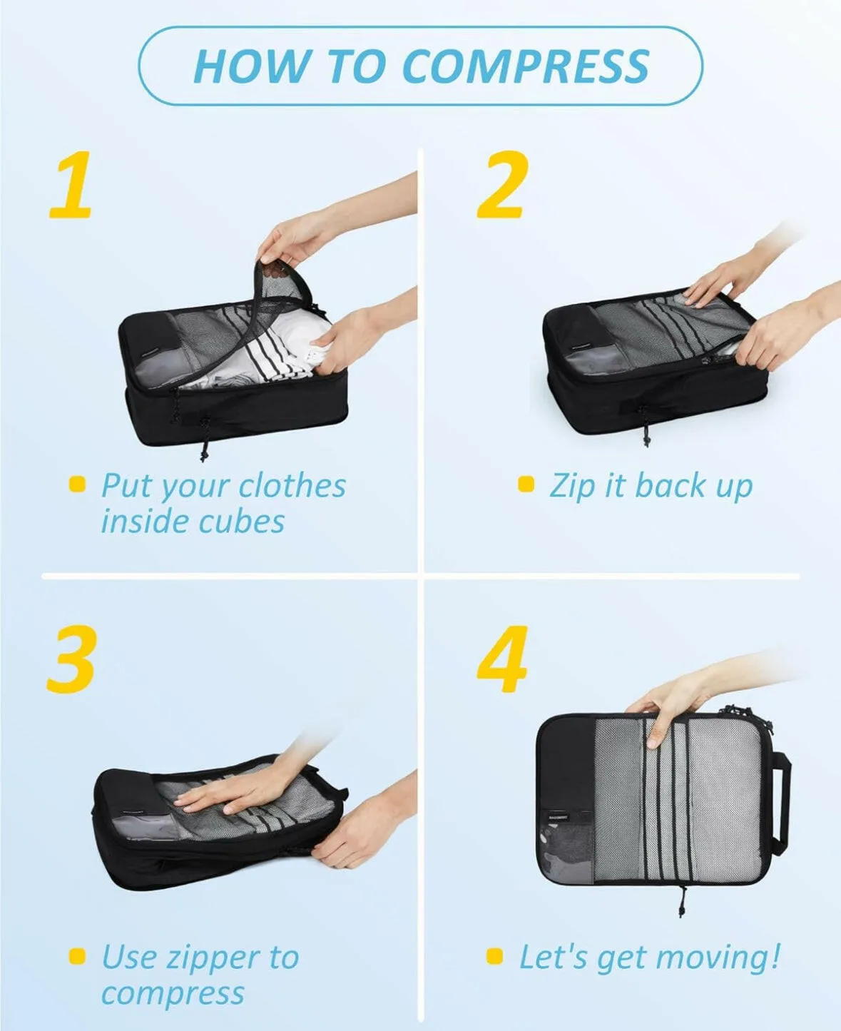 BAGSMART 6 Set Packing Cubes