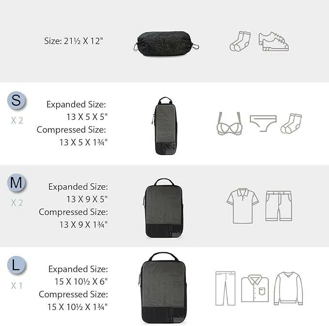 BAGSMART 6 Set Packing Cubes