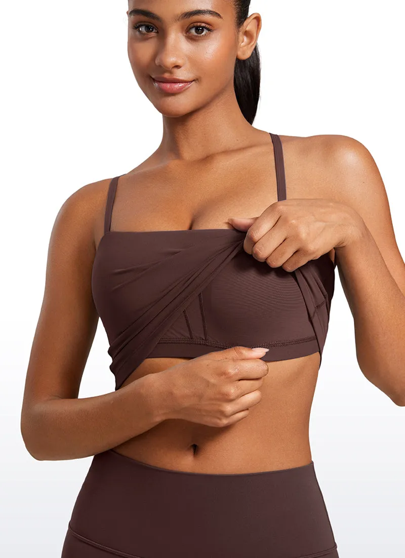 Butterluxe Adjustable Spaghetti Strap Built in Bra Tanks