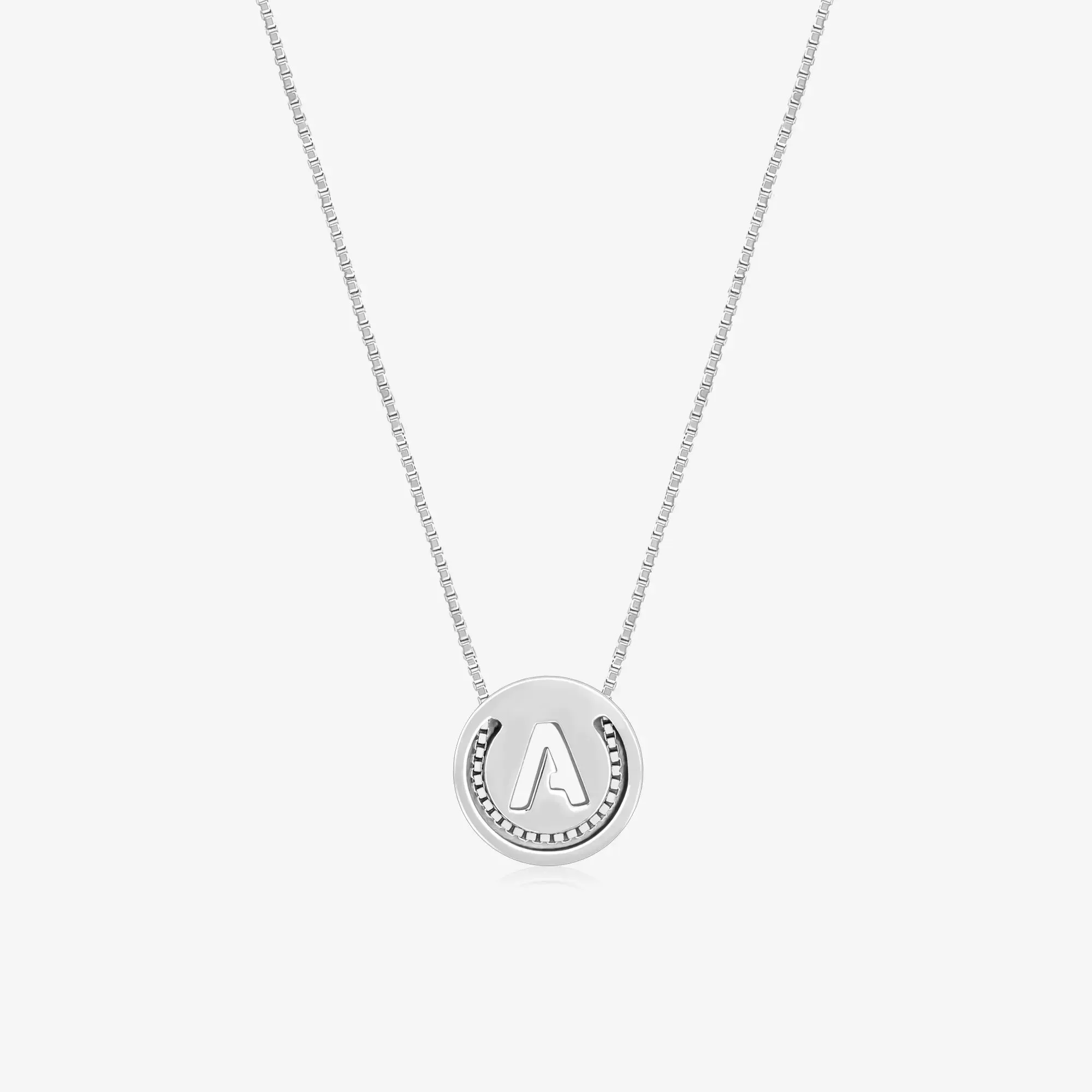 Circular Initial 'A' Necklace