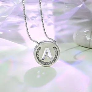 Circular Initial 'A' Necklace