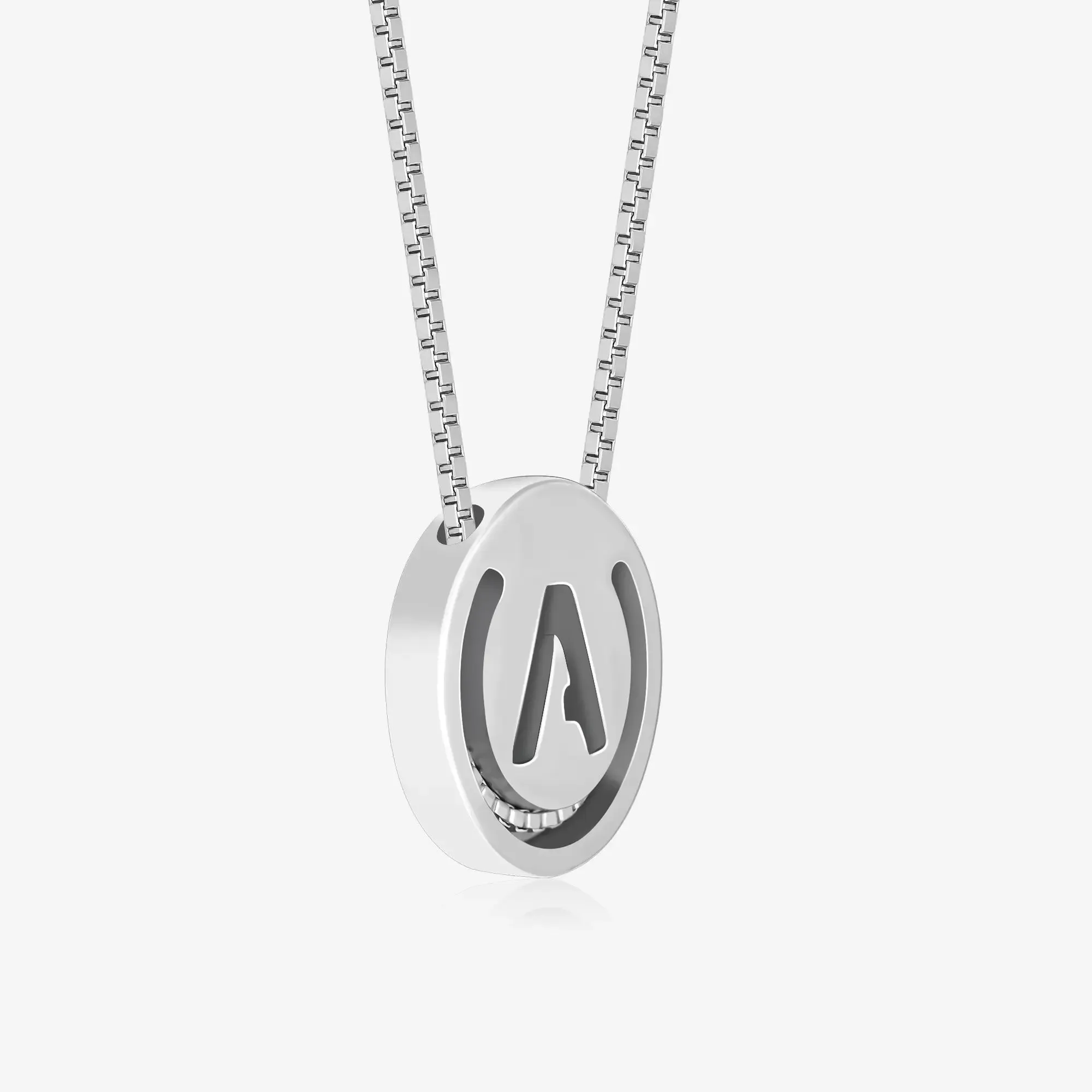 Circular Initial 'A' Necklace