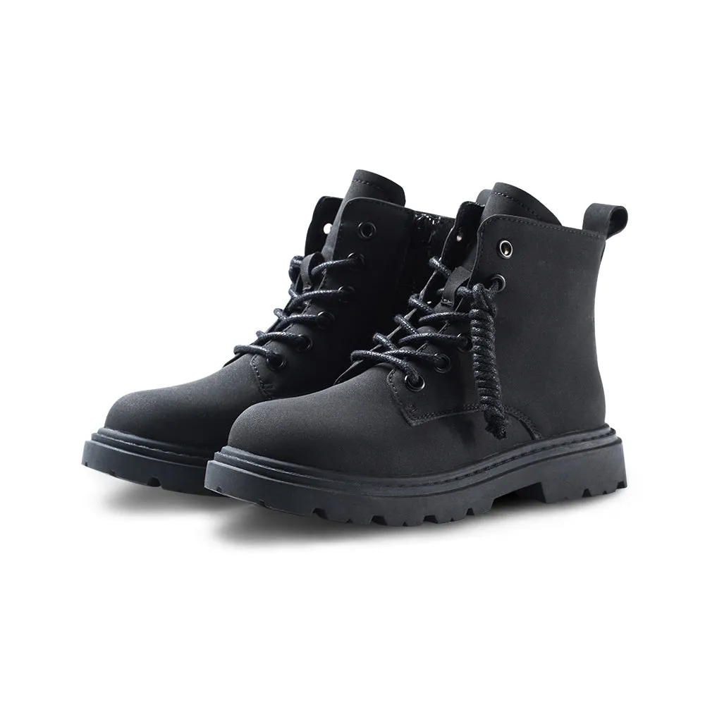 Classic Kids Black Combat Boots