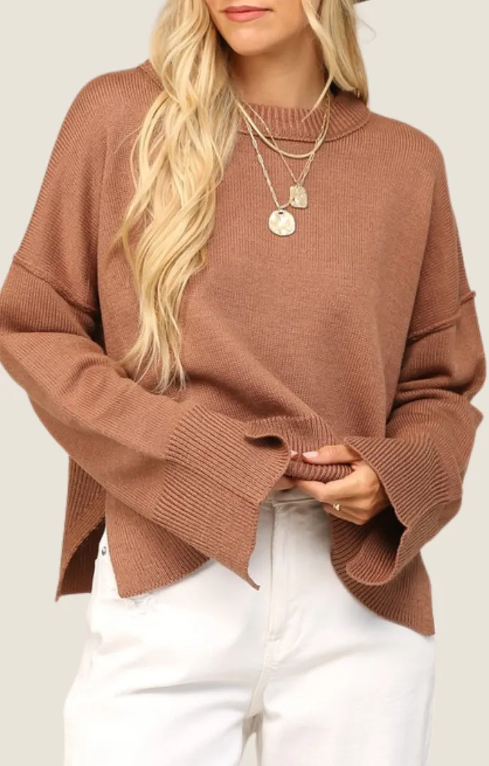 Delphine Rustic Clay Sweater