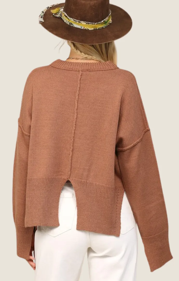 Delphine Rustic Clay Sweater