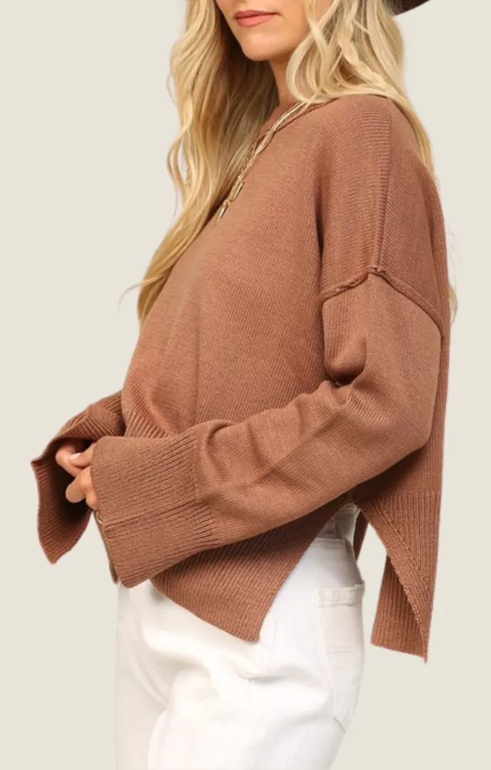 Delphine Rustic Clay Sweater