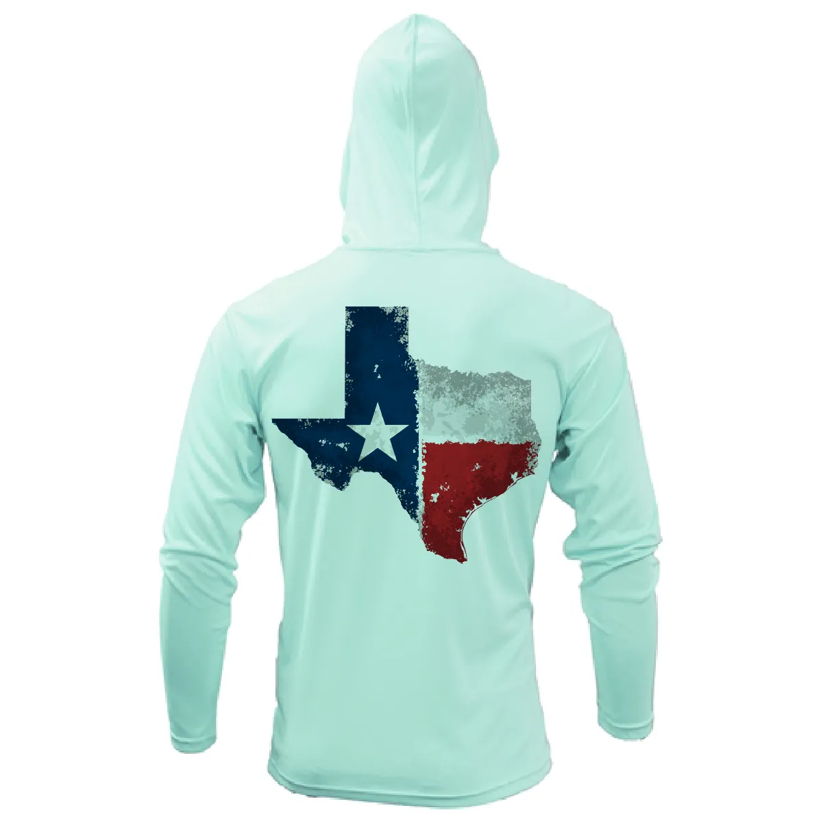 DFW State of Texas Freshwater Born Men's Long Sleeve UPF 50  Dry-Fit Hoodie