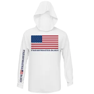 Florida USA Freshwater Born Men's Long Sleeve UPF 50  Dry-Fit Hoodie