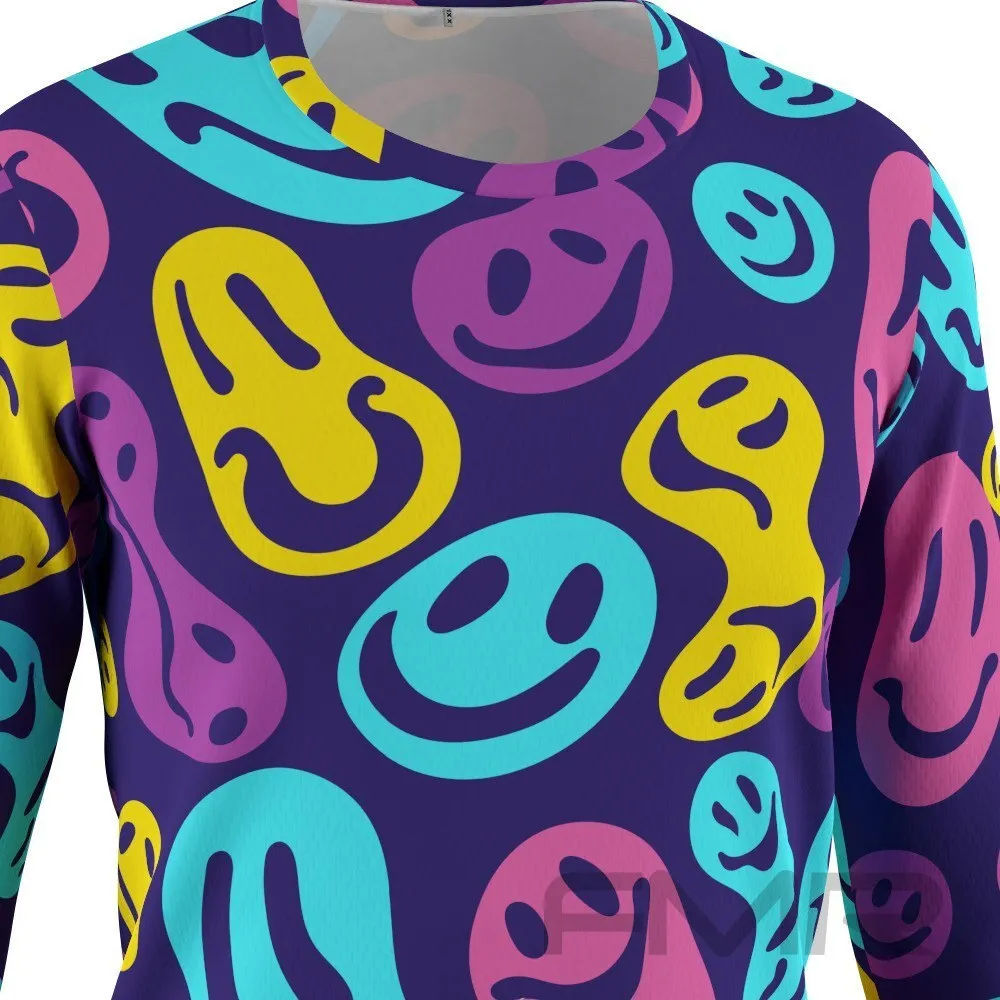 FMR Men's Emoji Long Sleeve Running Shirt