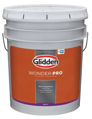 Glidden Wonder-Pro GLWP31WB/05 Interior/Exterior Paint, Eggshell Sheen, Pastel Base/White, 5 gal :PAIL: QUANTITY: 1