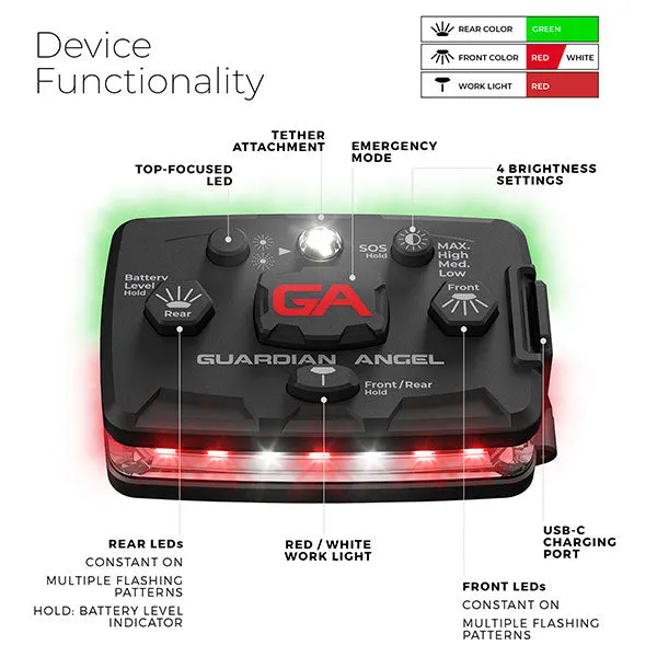 Guardian Angel Elite Series™ Multi-Functional Safety Light – Red/Green