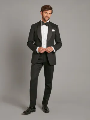 Heavyweight Tuxedo Suit - Shawl Collar - Black