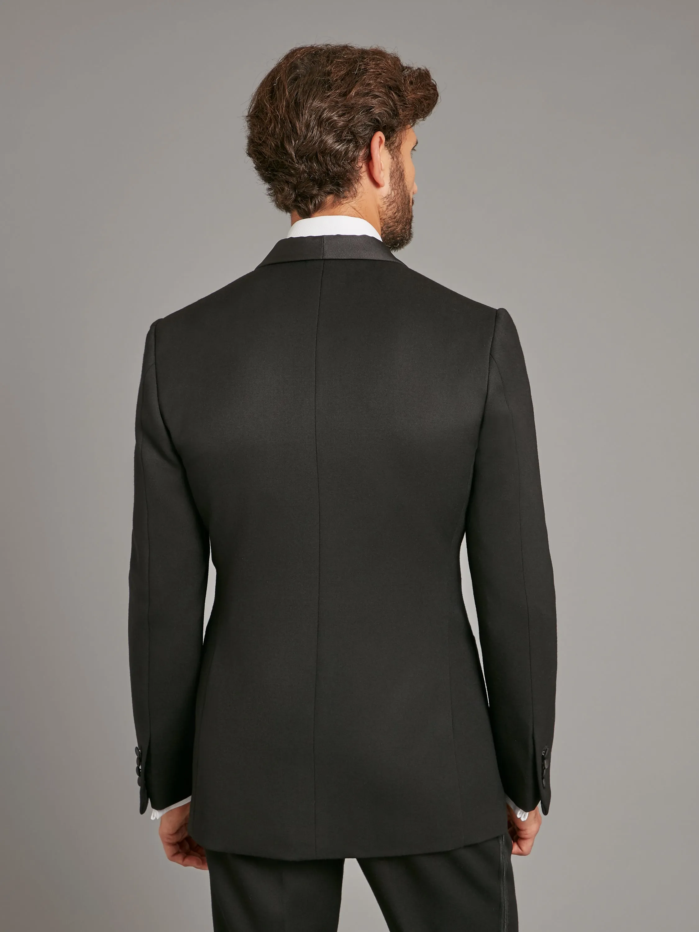 Heavyweight Tuxedo Suit - Shawl Collar - Black