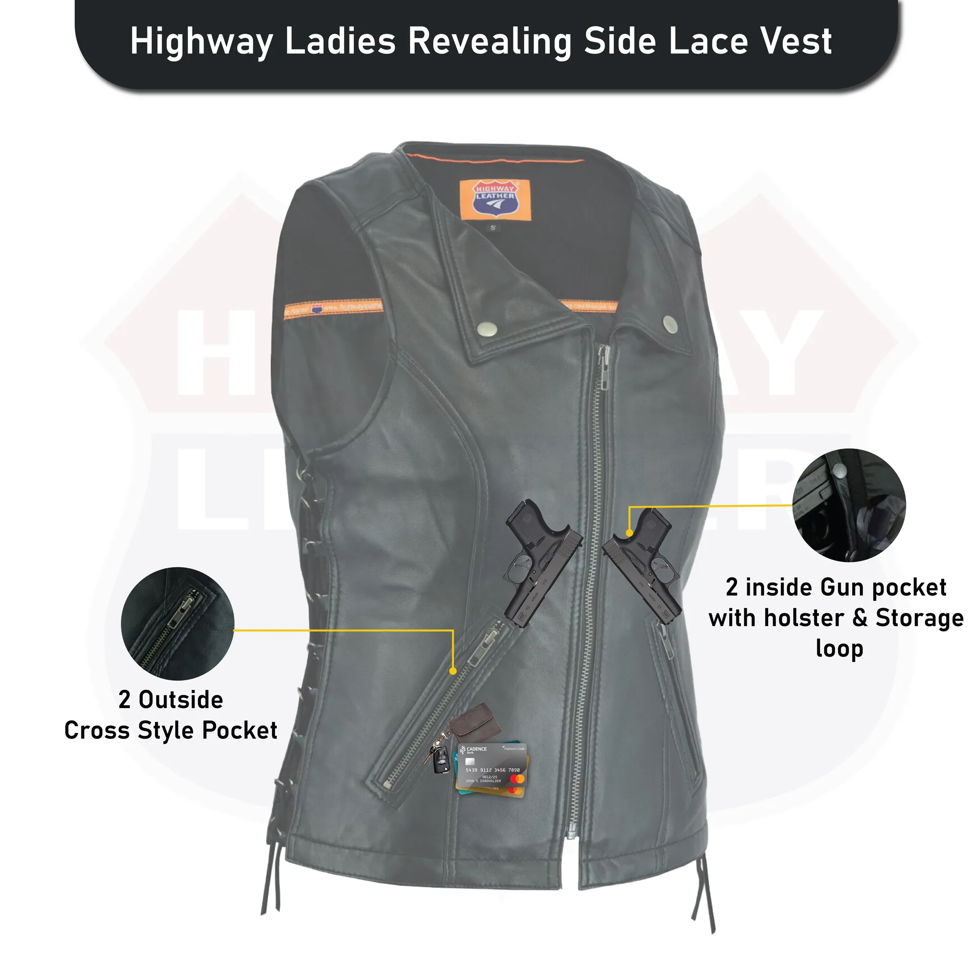 HL14574 The Jenni Ladies Revealing Side Laces Vest