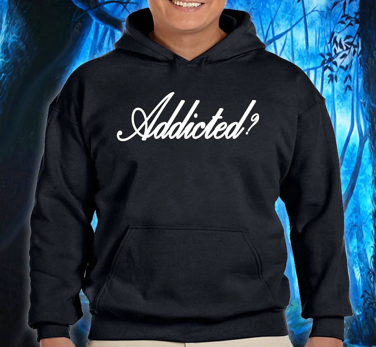 Hoodie - Addicted? - Black