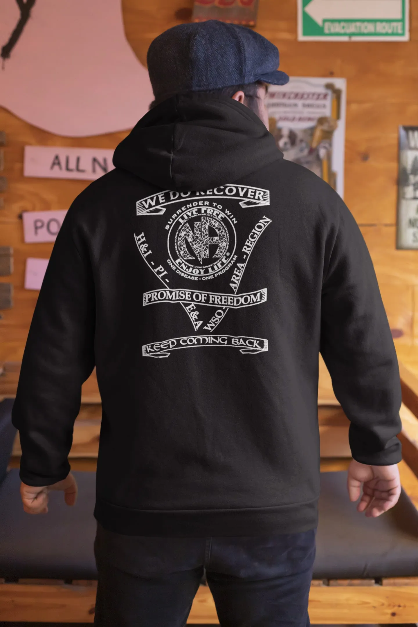 Hoodie - Service & Slogans - Black