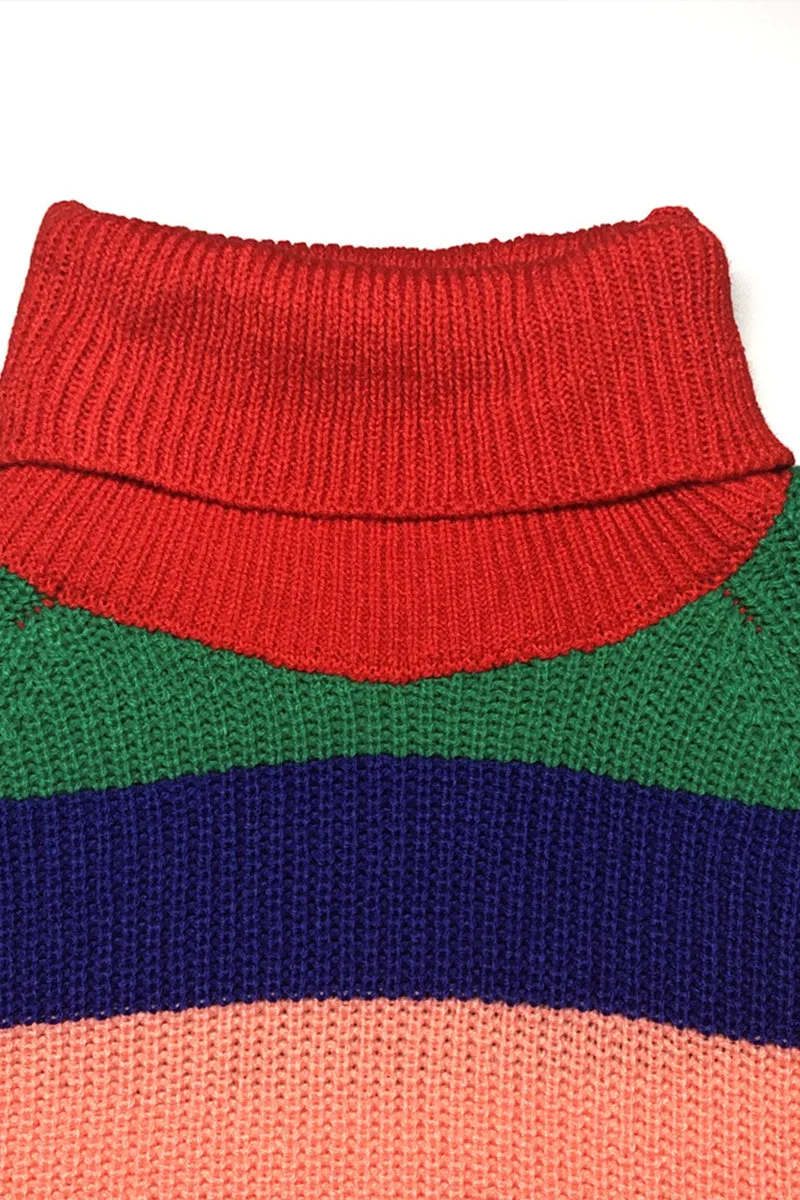 HWT1124 Rainbow Vibes Knit Sweater