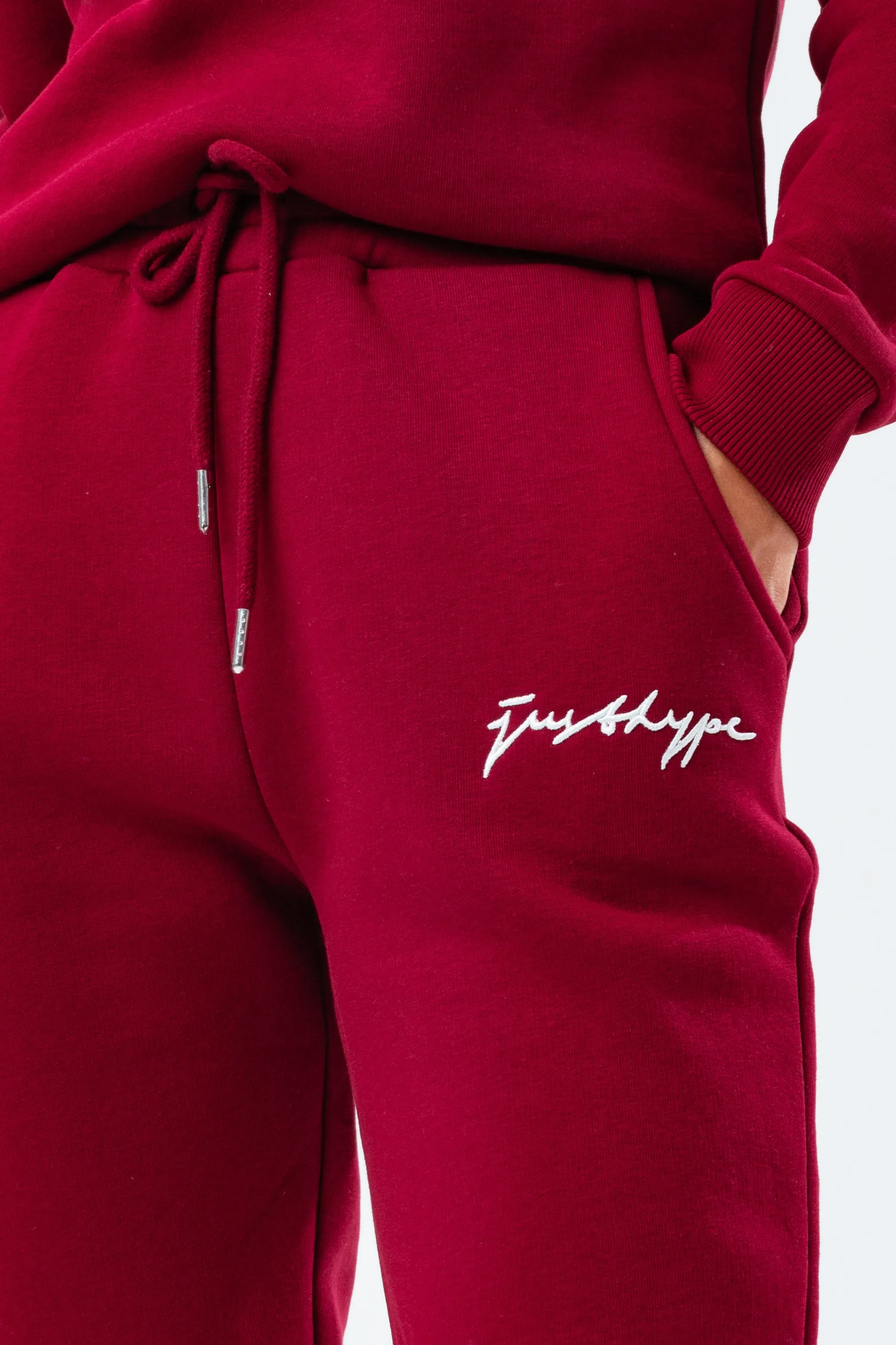 Hype Burgundy Women'S Joggers