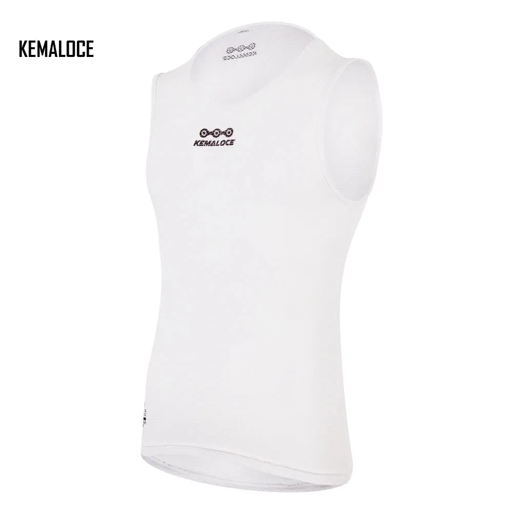 KEMALOCE Cycling Base Layer Sleevess Breathable White 2023 Cool Cycle Sleevess Vest Quick Dry Summer MTB Vest Bike Undershirts