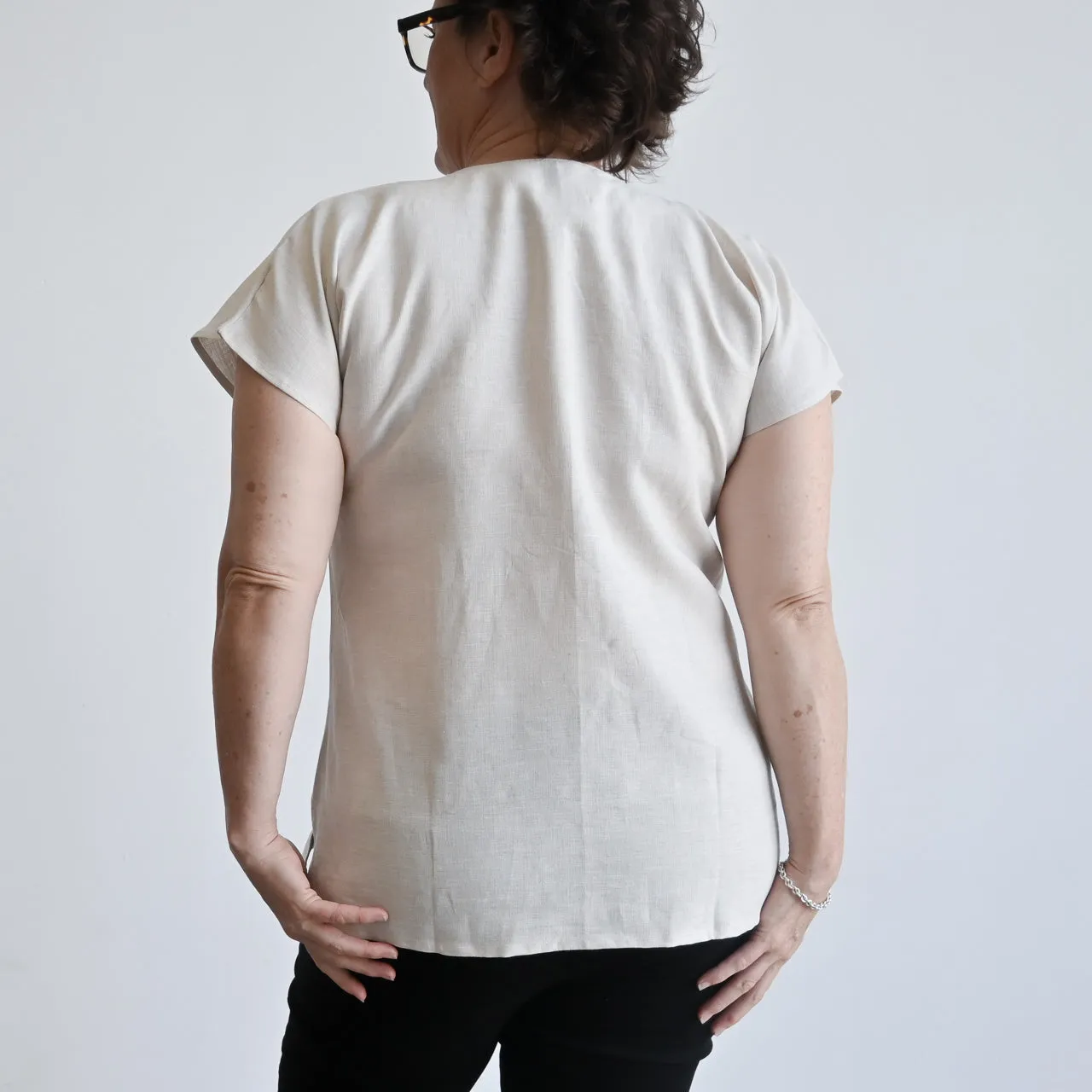 Kobomo Linen Sari Top - Natural