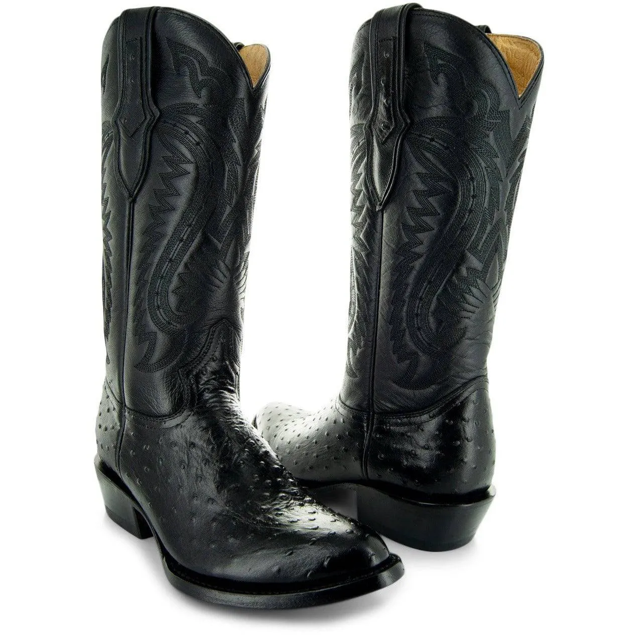 Men's Ostrich Print Cowboy Boots (H7002)