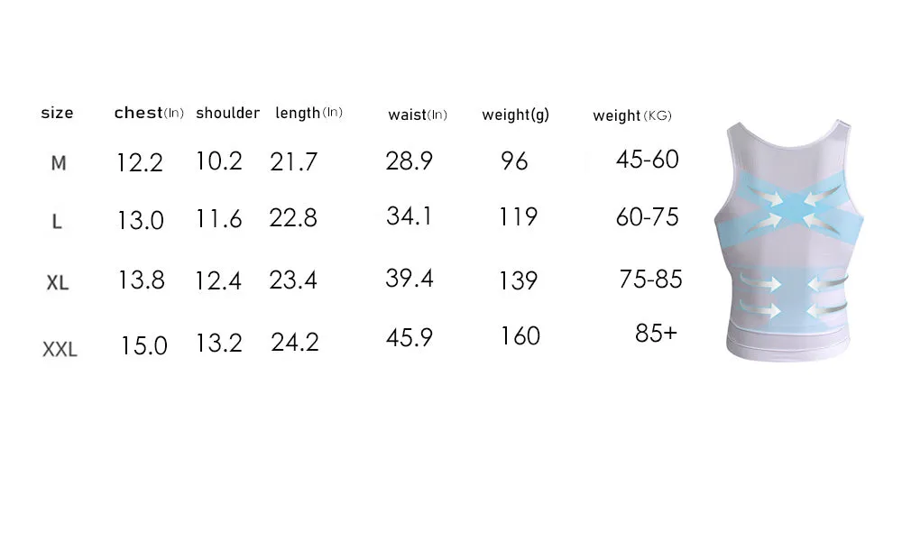 Men's Slimming Vest Body Tank Shaper Compression Shirt Sleeveless