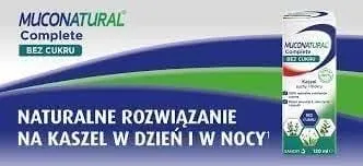 Muconatural Complete without sugar, vegetable glycerin, extract of thyme, marshmallow, plantain