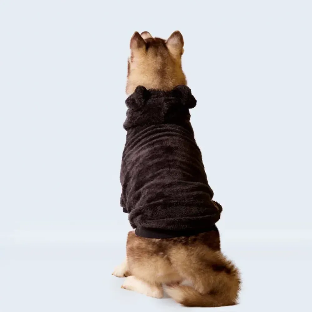 Petsnugs Furry Sweater for Dogs and Cats (Dark Grey)