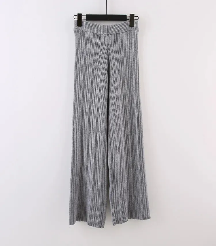 Pre Order:  Backless Sweater   Wide Leg Knit Set