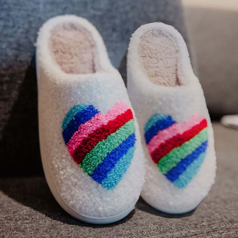 Rainbow Heart Wholesale Slippers