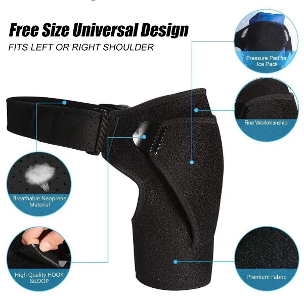 Shoulder Brace Support Compression Sleeve Reliefs Pain Dislocations And Injuries