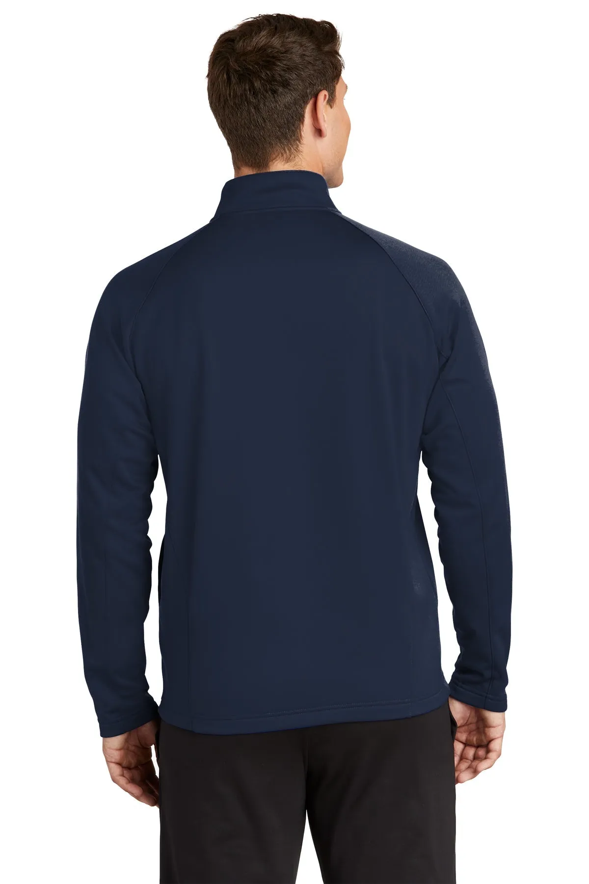 Sport-Tek Sport-Wick Fleece Customized 1/4-Zip Pullovers, Navy/Silver