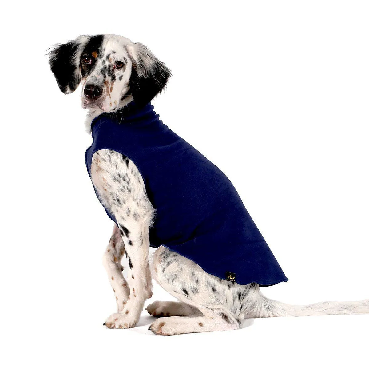 Stretch Fleece Dog Coat Navy Blue