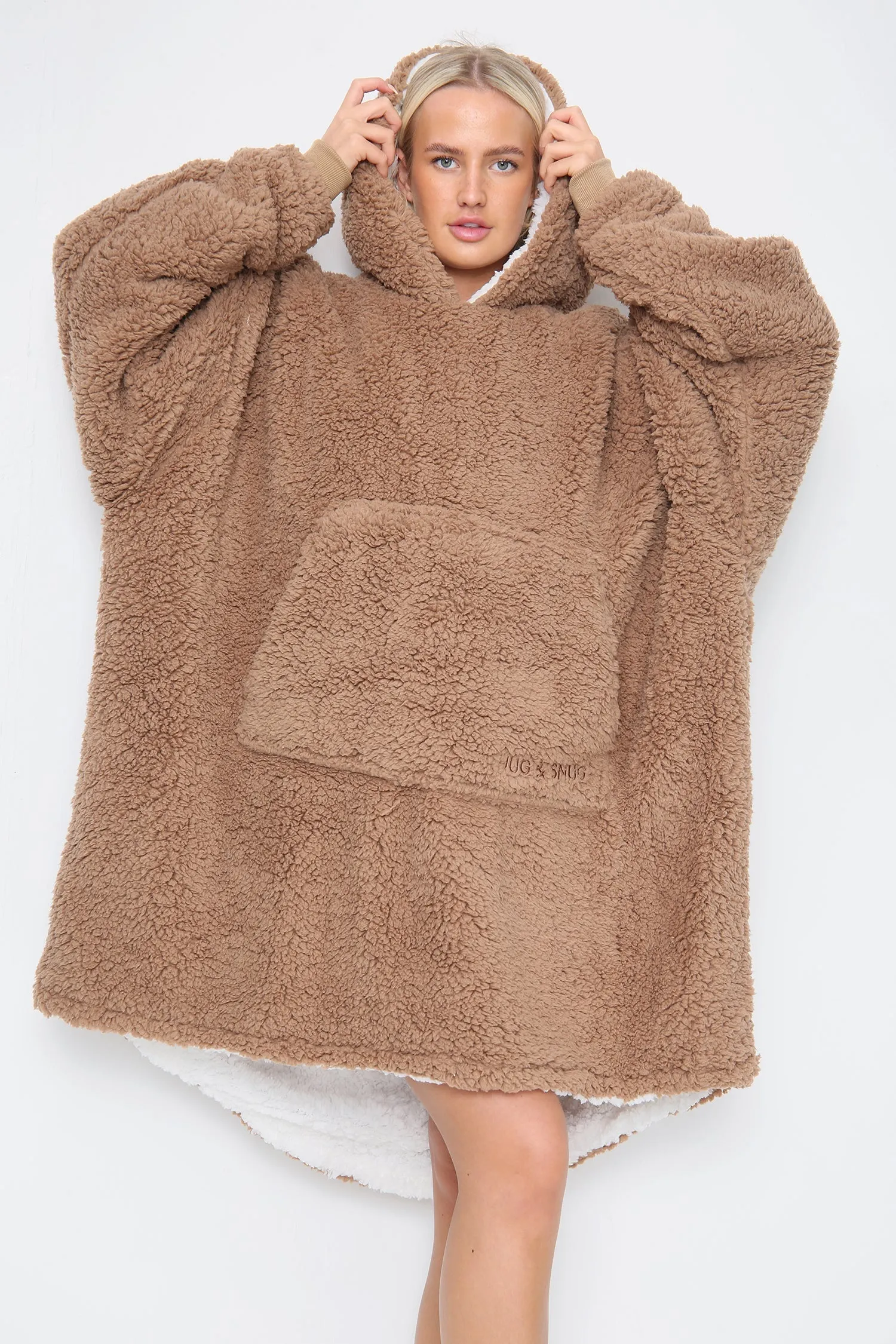 Teddy Hooded Blanket Green