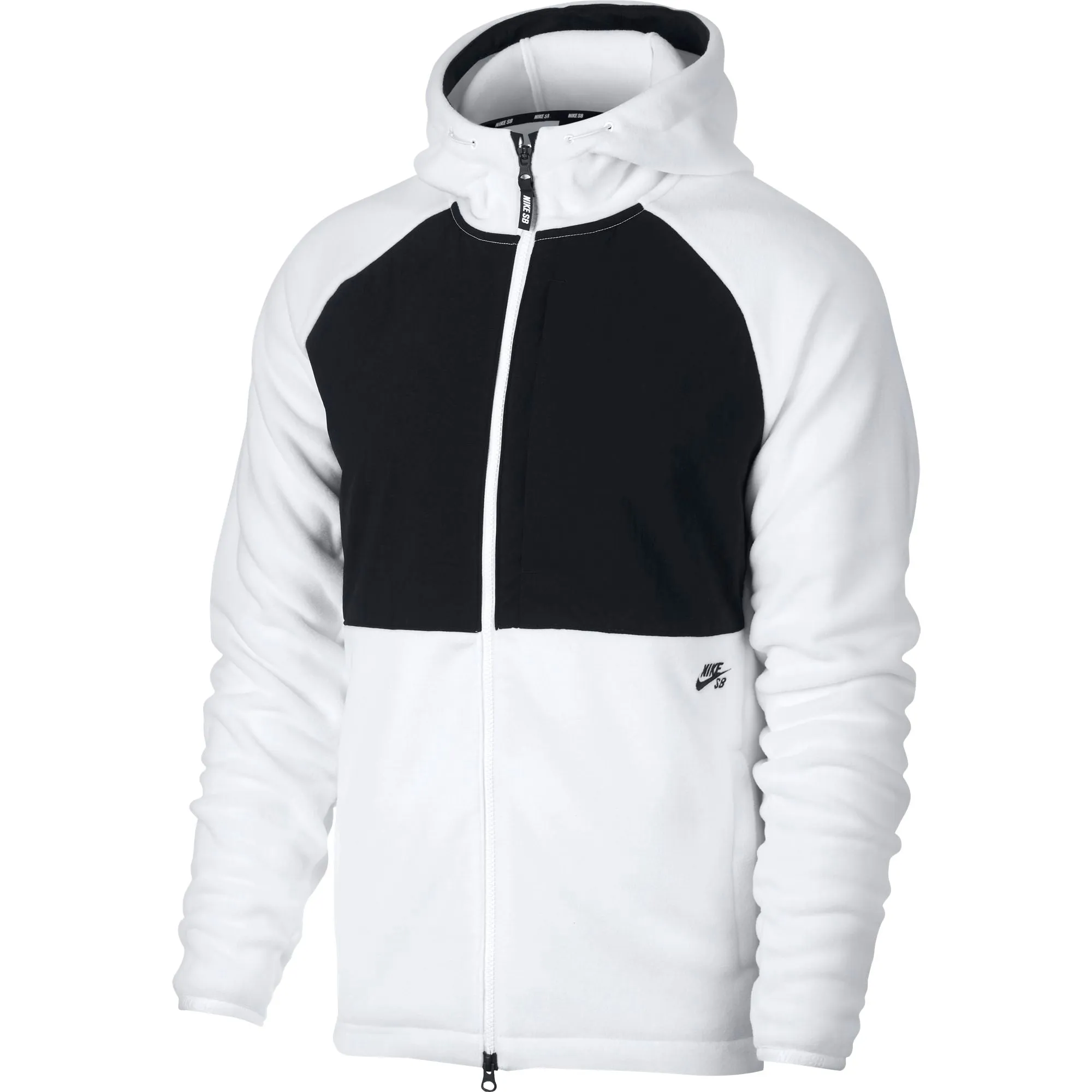 Therma Full Zip Hoodie Polartec White/Black/Black