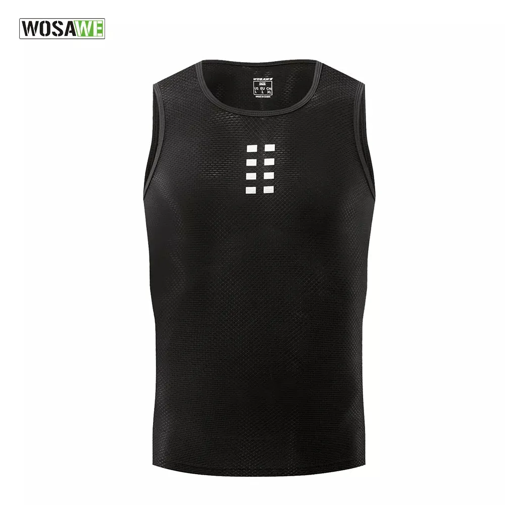 Ultra-thin Cycling Vest Base Layer Sleeveless Jerseys Bike Mesh Breathable Shirts Compression Sports Bicycle Undershirts