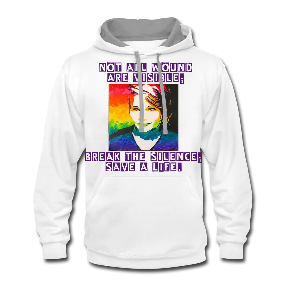 Unisex Contrast Hoodie - Sage Art by Tin Crow Art