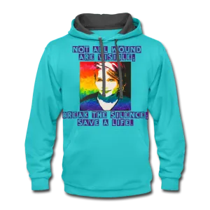 Unisex Contrast Hoodie - Sage Art by Tin Crow Art