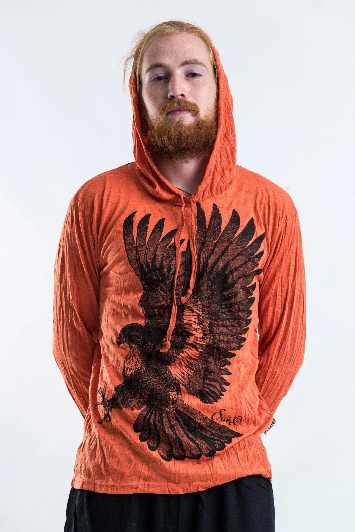 Unisex Eagle Hoodie in Orange