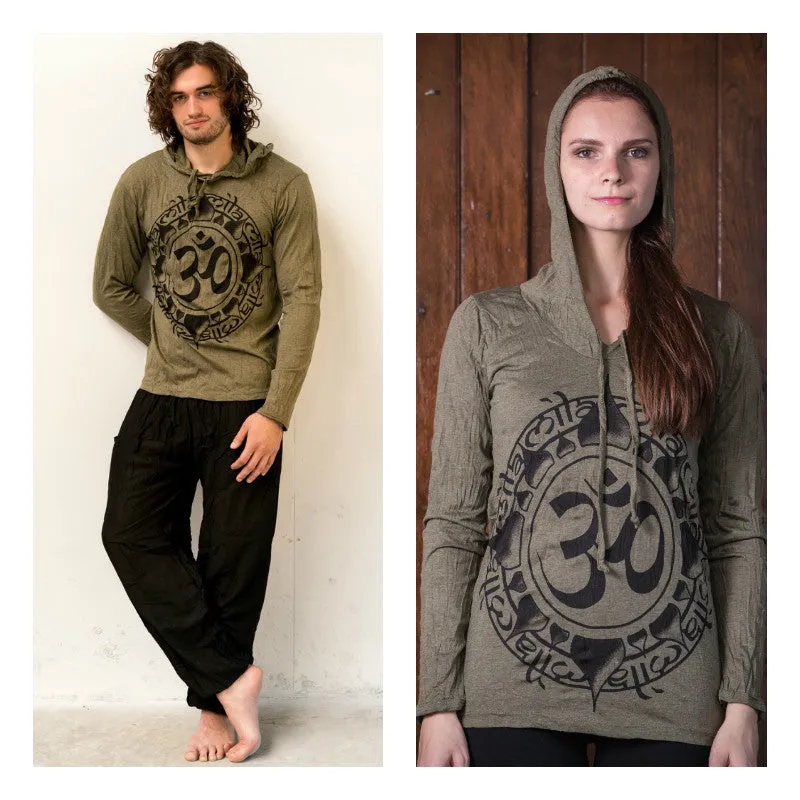 Unisex Infinitee Om Hoodie in Green