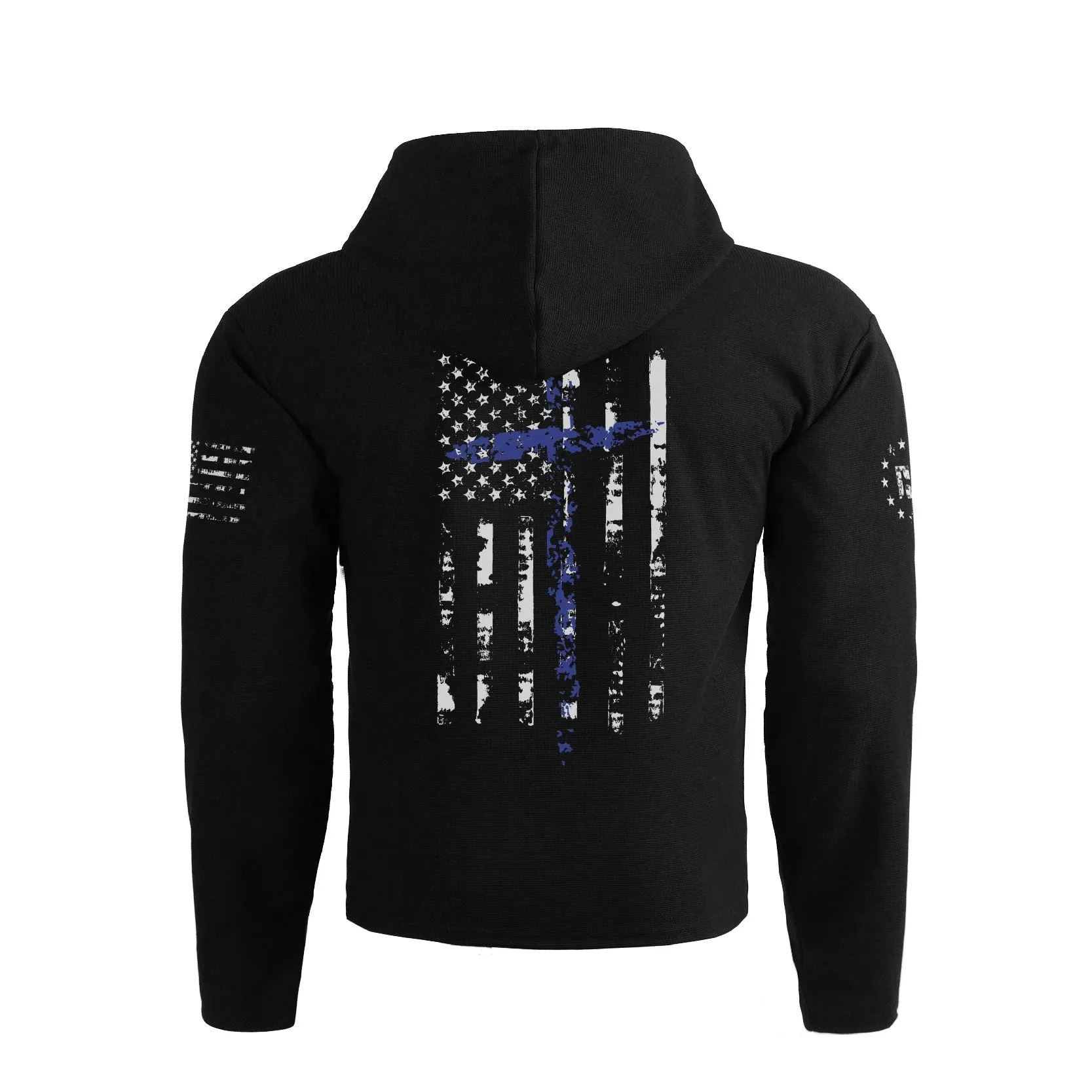 WAFFLE USA FLAG CROSS BREATHABLE HOODIE